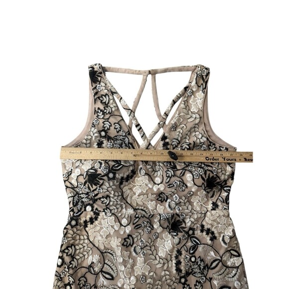 Marciano Los Angeles Womens Sz 14 Sequin Floral ￼Lace Overlay Dress - Picture 4 of 6